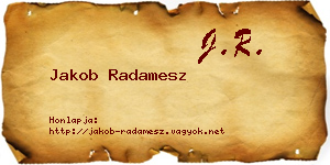 Jakob Radamesz névjegykártya